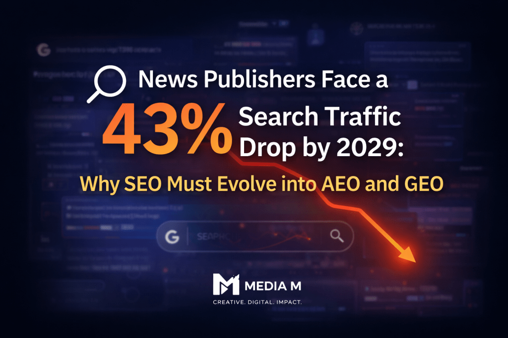 News Publishers Face a 43% Search Traffic Drop by 2029: Why SEO Must Evolve into AEO and GEO